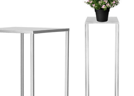 Plantenzuil | Plantentafel | Planten Etagère | Set van 4 | Metaal | Zilver