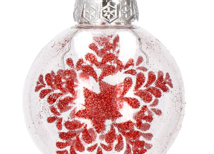 Kerstballen | 30 Stuks | 7 cm | Rood/Wit