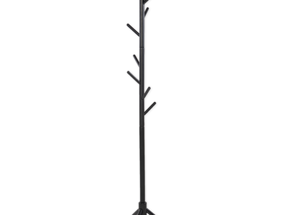 Kapstok - Hout - 8 Haken - Staand - Zwart - 175 CM