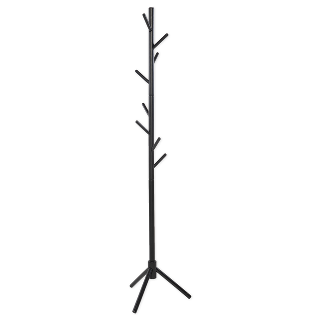 Kapstok - Hout - 8 Haken - Staand - Zwart - 175 CM