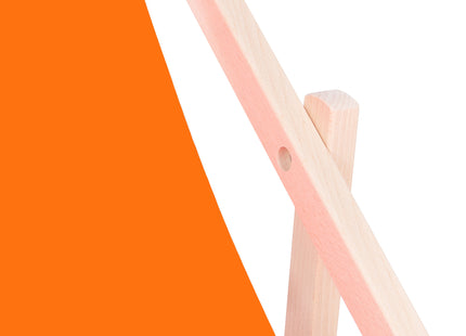 Strandstoel - Verstelbaar - Beukenhout - Hangemaakt - Oranje