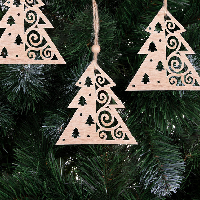 Kersthanger | Kerstbomen| Kerstversiering | 7 cm | 6 Stuks