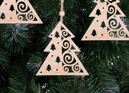 Kersthanger | Kerstbomen| Kerstversiering | 7 cm | 6 Stuks