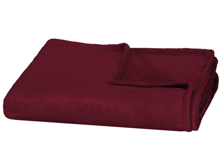 Plaid | Sprei | Deken | 200 x 220 cm | Bordeauxrood
