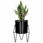 Staande Bloempot | Plantenbakken | Bloempothouder | Metaal Zwart | 19 cm