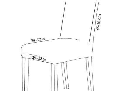 Stoelhoes - Voor Eetkamerstoelen - Met Stretch - Bladeren - Wit/Geel/Grafiet