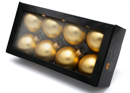 Kerstballen Glas | 8 Stuks | Glas | Mat |  Goud