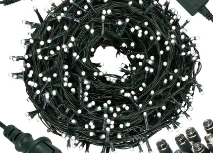 IJspegel Verlichting | Kerstverlichting Buiten | 12 m + 2.5 m Snoer | 300 LED | Flash | Koppelbaar | Koel Wit
