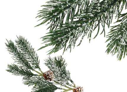 Kersttak | Decoratie | Dennenappels | Groen | 34 cm