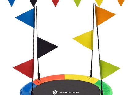 Nestschommel | Schommel Kinderen | Kinderschommel | Maximale Belasting 200 kg | Inclusief Vlaggetjes | Multicolor