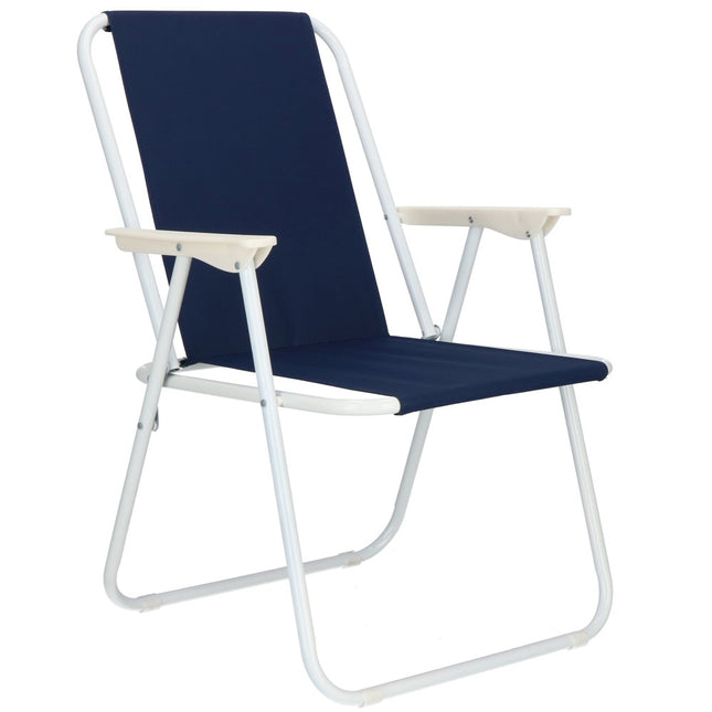 Campingstoel | Kampeerstoel | Vouwstoel | Visstoel | Inklapbaar | Marineblauw