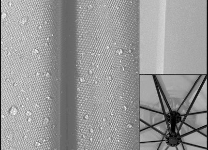 Parasol | Parasols | Kantelbaar | Met Ventilatie | Lichtgrijs | 290 cm