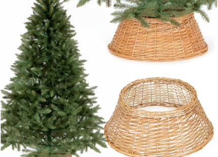 Kerstboomrand | Kerstboomhouder | Kerstboomstandaard | Rieten | 58 Cm | Lichtbruin