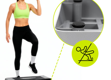 Aerobic Stepper | Verstelbaar | Zwart/Grijs | 350 KG