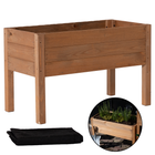 Kweekbak - Plantenbak - Moestuin - Planten - Hout - Geïmpregneerd  - Rechthoekig - Bruin- 80 x 40 x 50 Cm