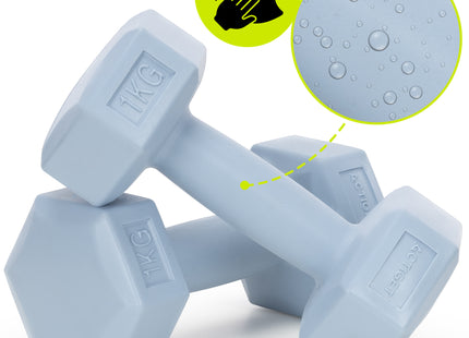 Dumbbell Set - 1 KG - Lichtblauw - Oefengewichten