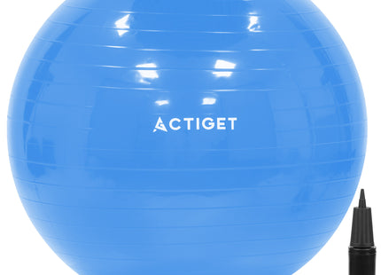 Fitnessballen - Yoga Bal - Pilates - Zwangerschap - Met Pomp - PVC - Blauw - 150 Kg - 75 Cm
