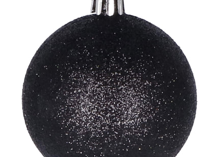 Kerstballen & Piek | 33 Stuks | 5/6/8 cm | Zwart