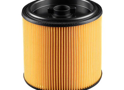 SQOON® Cilinderfilter geschikt voor Parkside PNTS 1500 C4 - Gelijk aan model: 91099009 - Met stalen binnenrooster en klemdeksel - Ø15 cm, 17,5 cm hoog - Past op o.a. Karcher, Rowenta, Metabo,