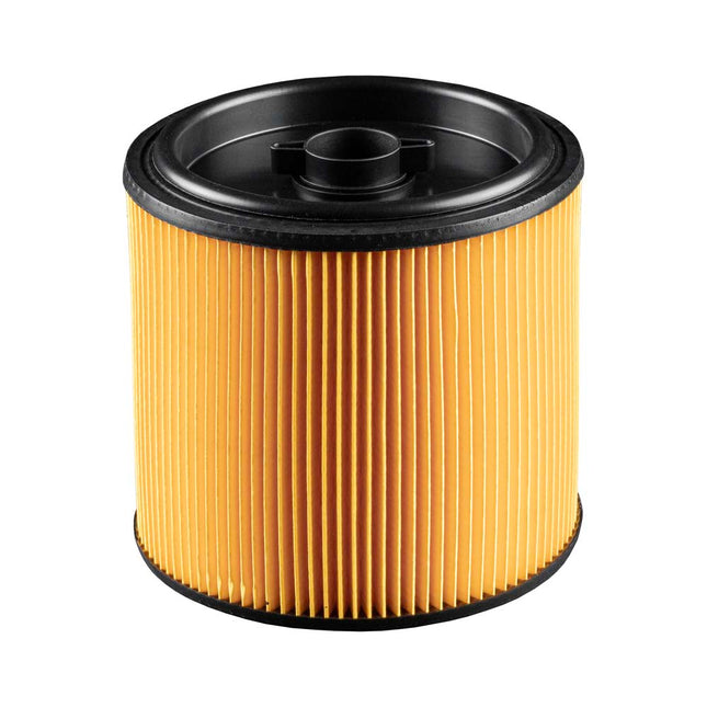 SQOON® Cilinderfilter geschikt voor Parkside PNTS 1500 C4 - Gelijk aan model: 91099009 - Met stalen binnenrooster en klemdeksel - Ø15 cm, 17,5 cm hoog - Past op o.a. Karcher, Rowenta, Metabo,