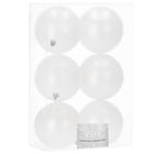 Kerstballen | 6 Stuks | Parelwit