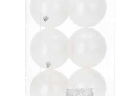Kerstballen | 6 Stuks | Parelwit