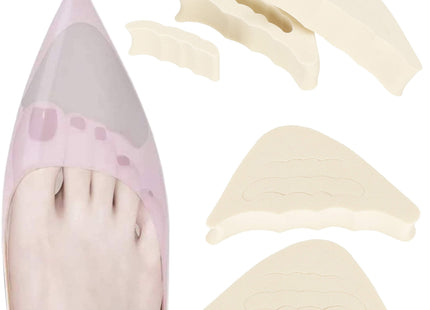 Voorvoetkussen - Schoenvuller - Inlegzool -Pijnverlichting -  Pads - Filler - Hakken - Crème - 2 Stuks