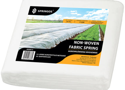 Vliesdoek - Plantenbescherming - 17g/M2 - 10x1.6 M - Wit