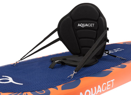SUP Board - Opblaasbaar Paddle Board - Met Tas - Met Zitje -Inclusief Accessoires - Complete Set - Max. 220KG - 350x86cm - Marineblauw/Oranje