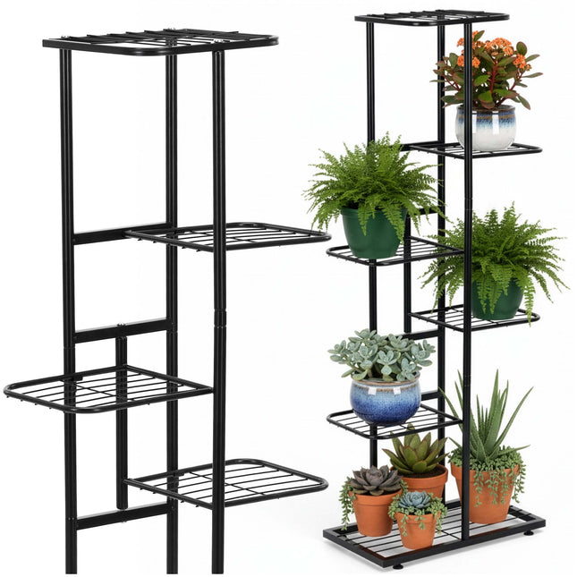 Plantenrek - Plantenstandaard - Bloemenstandaard - Bloementrap - Metaal - 6 - Laags - 105 x 44.5 x 22.5 CM