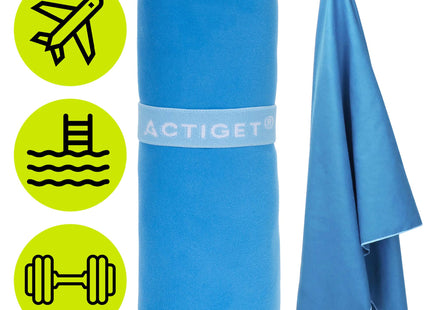 Strandlaken | Badlaken | Sneldrogend | Strandhanddoek | Microvezel | 150x80 cm | Blauw
