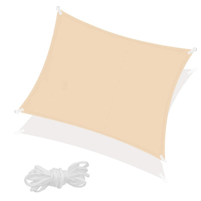 Schaduwdoek | Zonnezeil | Vierkant | 3 x 3 m | 90% Schaduw | Beige