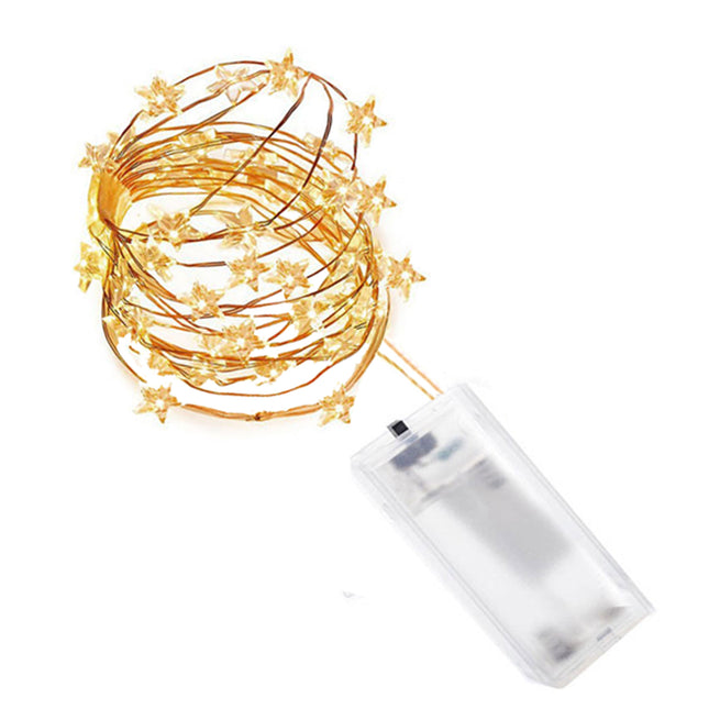 Kerstverlichting - Kerstboomverlichting - Sterren - 20 LED - Warm Wit