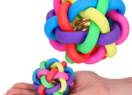 Kattenspeeltjes | Kattenspeelgoed | Hondenspeeltje | Rubber | Bal Met Bel | Multicolor | 7 cm