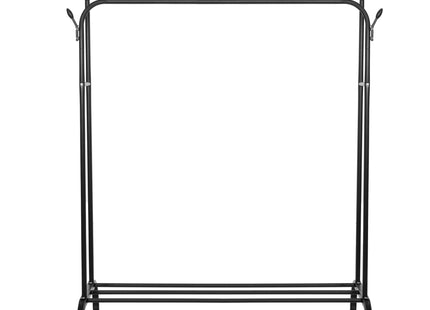 Kledingrek - 2 - Delig -Schoenenrek - Metaal - Zwart - 55x110x146 CM