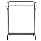 Kledingrek - 2 - Delig -Schoenenrek - Metaal - Zwart - 55x110x146 CM