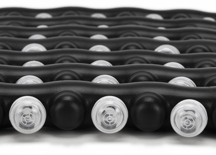 Hoelahoep - Hoepel - Fitness - Opvouwbaar - Cardiotraining - Massagenoppen - Grijstinten - Zwart - 92 Cm