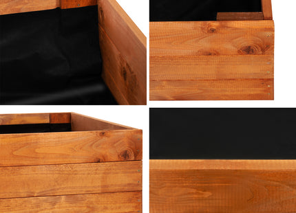 Kweekbak - Plantenbak - Moestuin - Planten - Hout - Naturel - 140 x 84 x 26,5 Cm
