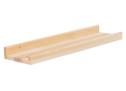 Wandplank - Boekenplank - Ophangbaar - Kruidenplank- Naturel - Grenenhout - 10 Kg - 60 cm - 2 Stuks
