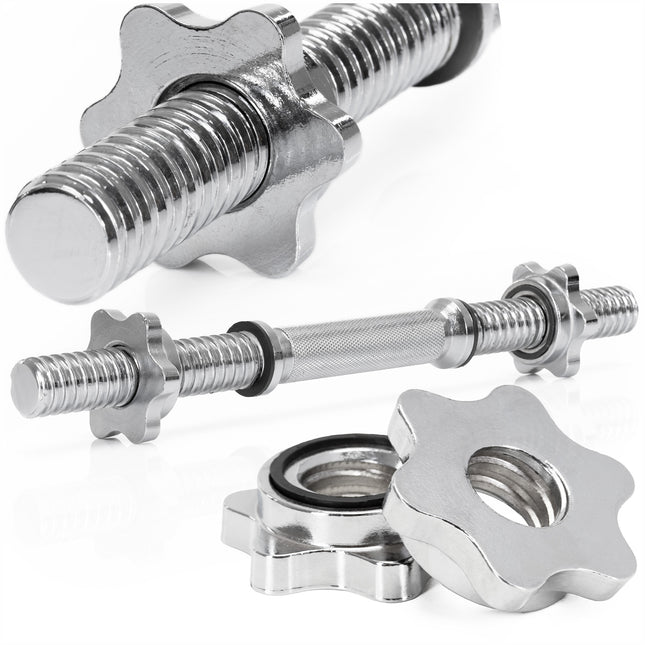 Korte Halterstang | Barbell | Chroomstaal | 40 cm | 2 KG | 28 MM
