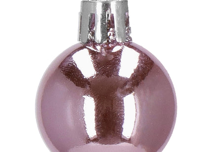 Kerstballen | 38 Stuks | Roze/Wit