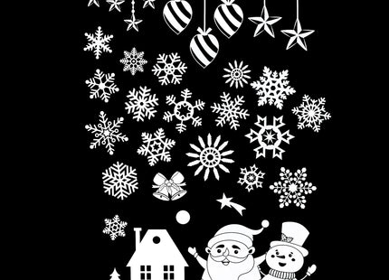 Raamstickers – Kerst – Kerst Stickers – Raamstickers Kinderen – Kerstversiering voor Binnen – Kerstdecoratie – 62 stuks