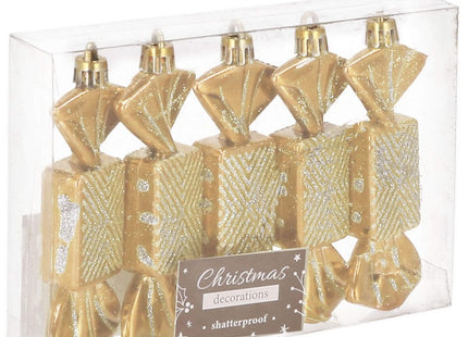 Kersthanger | Kerstsnoepje | Goud | 5 Stuks