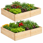 Kweekbak - Plantenbak - Moestuin - Planten - Hout - Naturel - 140 x 84 x 26,5 Cm