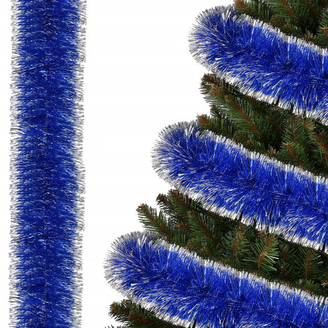 Kerstslinger | Guirlande | 6 m | Marineblauw/Zilver