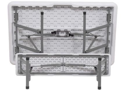 Picknick Tafel Met Bankjes - Campingtafel - Campingset - Tafel - Bankjes - Opvouwbaar - Wit - 105 x 64 x 70 cm