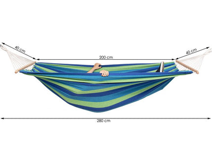 Hangmat | Extra Stevig | Groen/Blauw | 200 x 150 cm