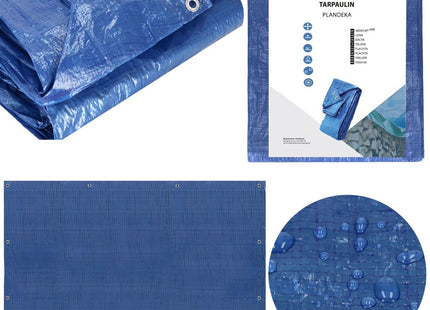 Afdekzeil | Dekzeil | Zeildoek | Waterdicht | PVC | 6 x 4 m | 60 g/m2 | Blauw