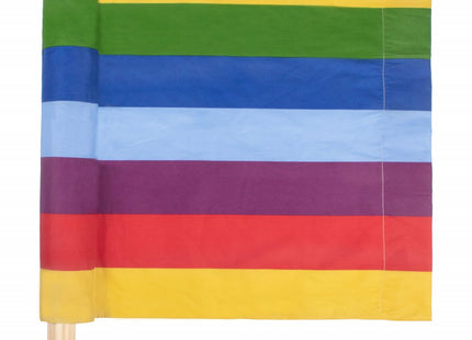Strand Windscherm Met Stokken | Windscherm Strand | Windscherm Camping | 8 Meter | Multicolor gestreept