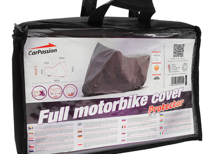 CarPassion Protector Motorhoes - Beschermhoes - Waterdicht &amp; Vorstbestendig - Maat S - Grijs - 205 x 120 cm